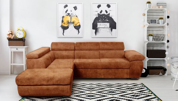 Ecksofa Fiona-P links - mit Schlaffunktion