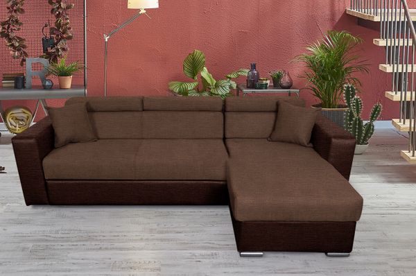 Eckgarnitur Laura-P rechts - mit Schlaffunktion