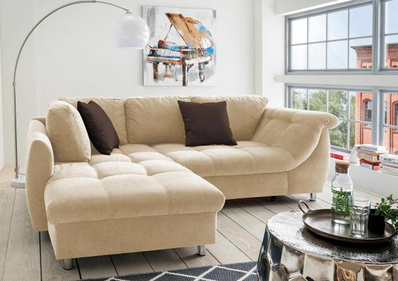 Ecksofa Agira links - mit Schlaffunktion