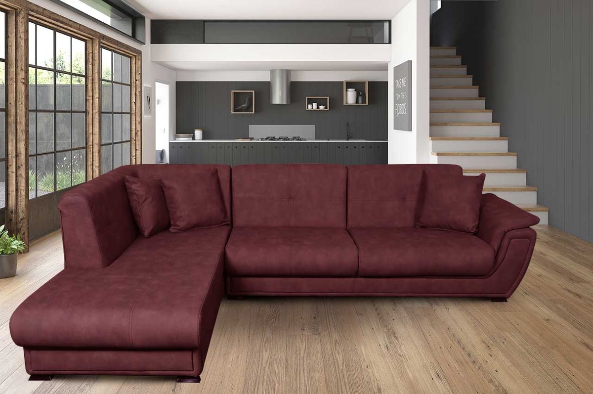 Ecksofa XL California-P links - mit Schlaffunktion