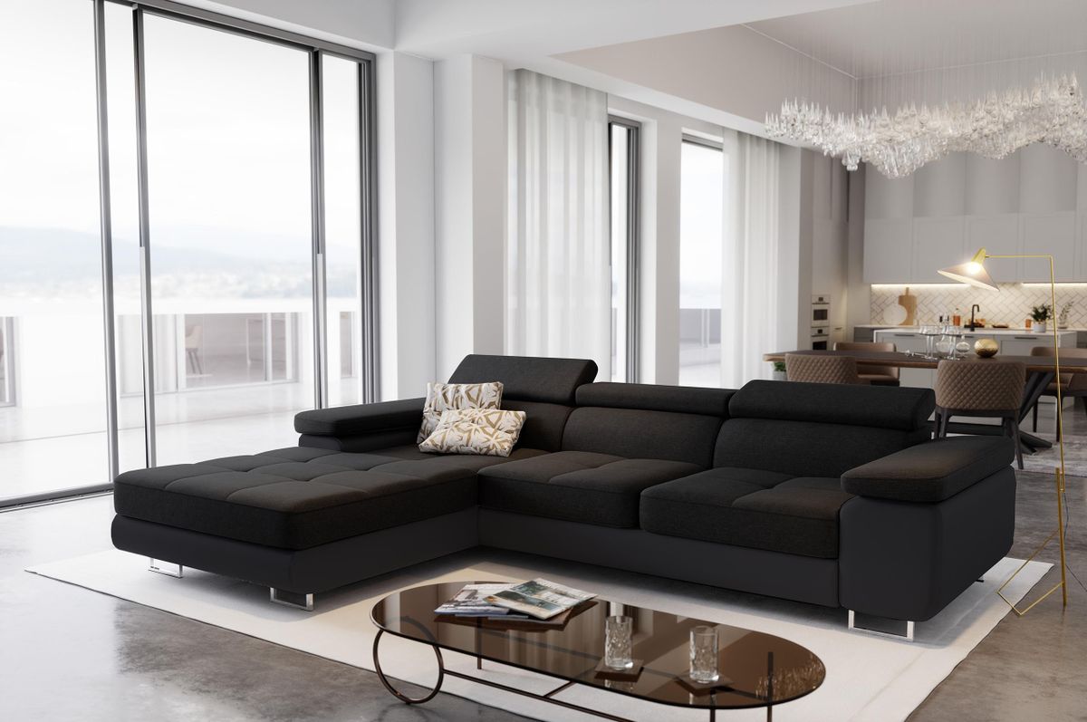 Ecksofa Elma links - mit Schlaffunktion