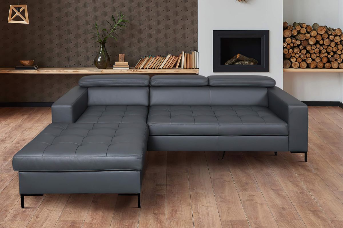 Ecksofa RicoII-P links - mit Schlaffunktion